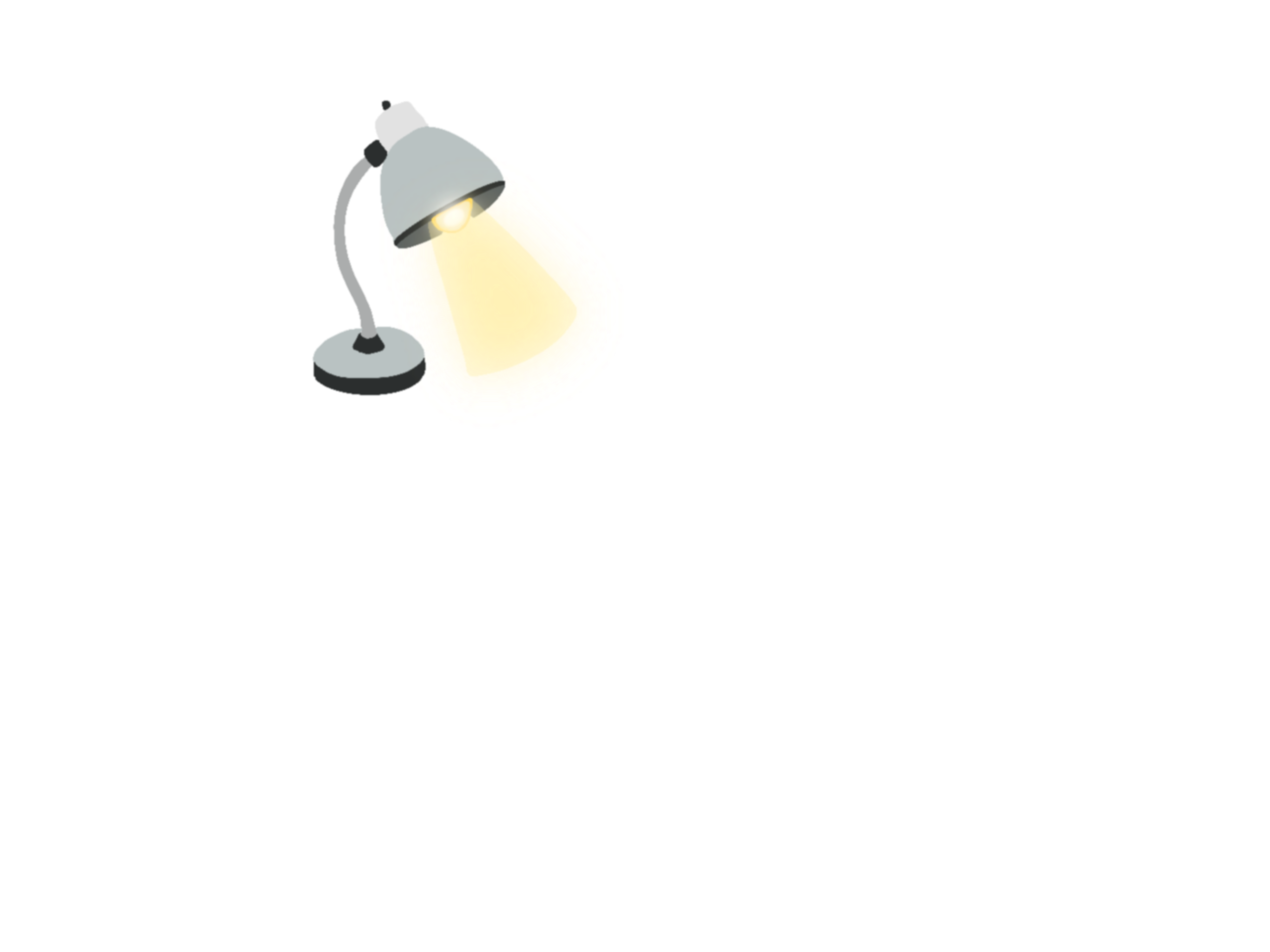Lamp turned on